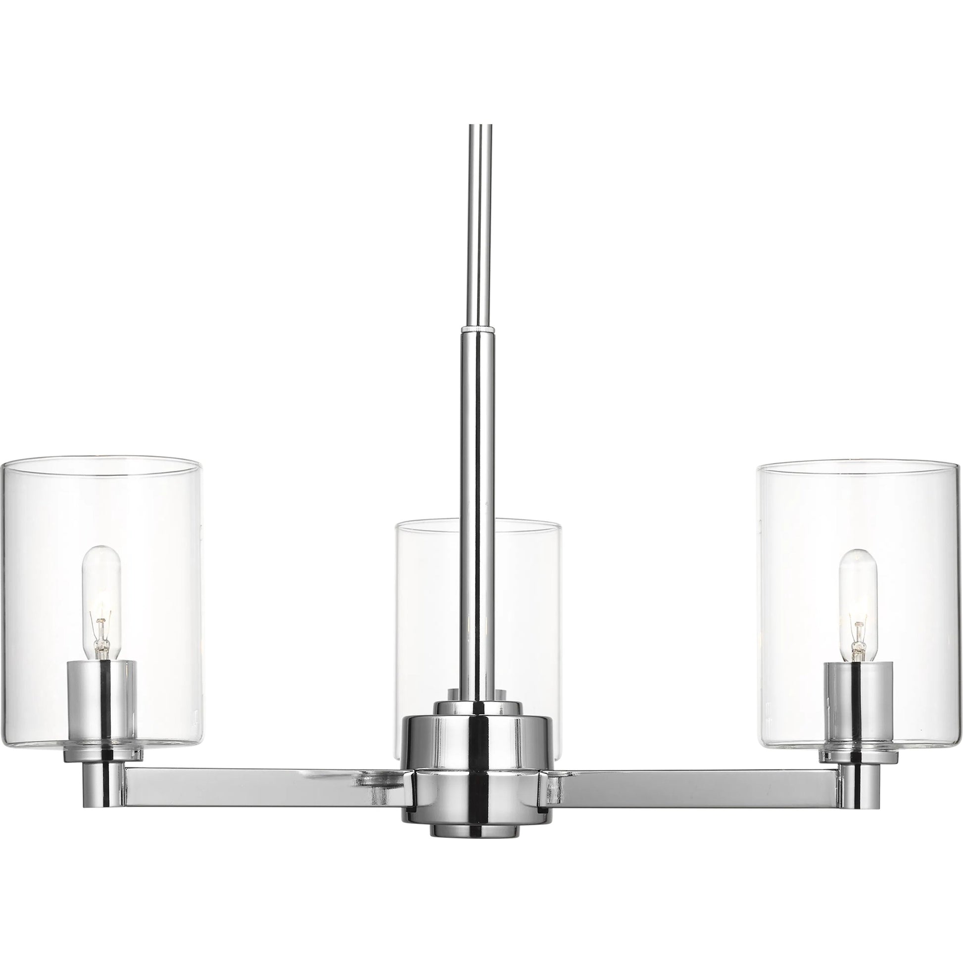 Fullton Three Light Chandelier with Shade by Visual Comfort & Co.. Made from steel in a modern style.