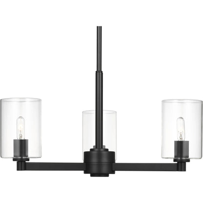 Fullton Three Light Chandelier with Shade by Visual Comfort & Co.. Made from steel in a modern style.