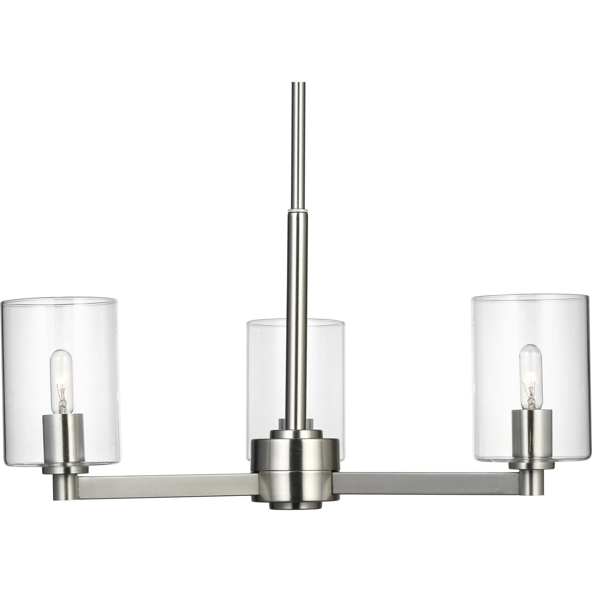 Fullton Three Light Chandelier with Shade by Visual Comfort & Co.. Made from steel in a modern style.