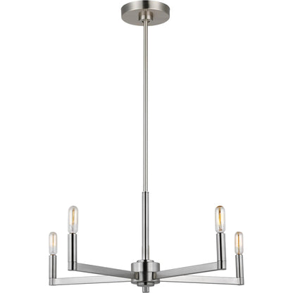 Fullton Five Light Chandelier by Visual Comfort & Co.. Made from steel in a unique style.