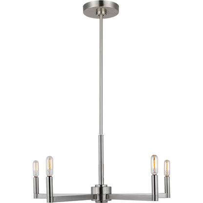 Fullton Five Light Chandelier by Visual Comfort & Co.. Made from steel in a unique style.