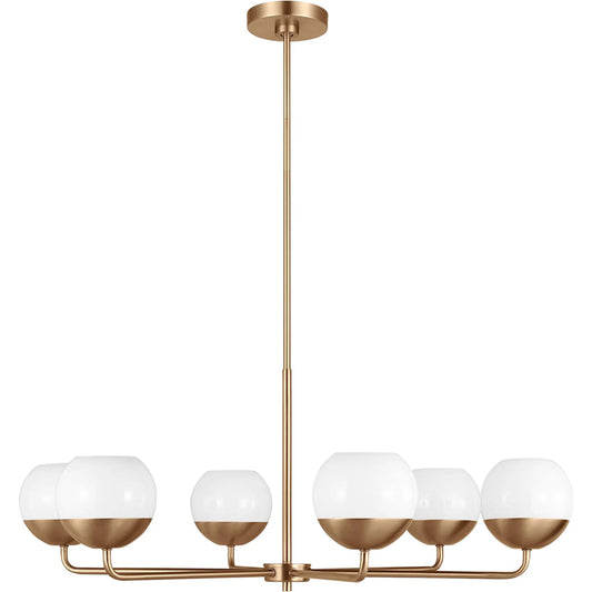 Alvin Six Light Chandelier by Visual Comfort & Co.. Made from steel in a unique style.