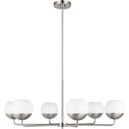 Alvin Six Light Chandelier by Visual Comfort & Co.. Made from steel in a unique style.