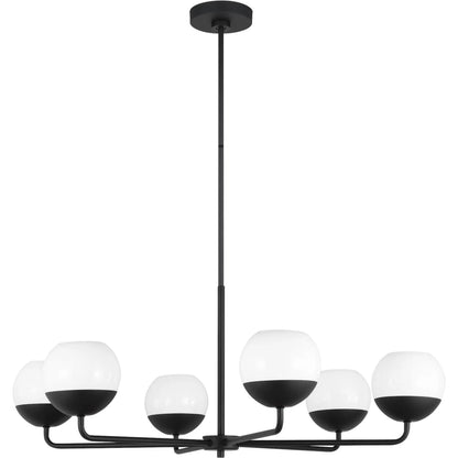 Alvin Six Light Chandelier by Visual Comfort & Co.. Made from steel in a unique style.