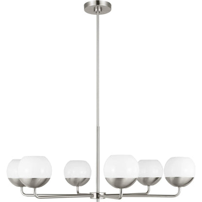 Alvin Six Light Chandelier by Visual Comfort & Co.. Made from steel in a unique style.