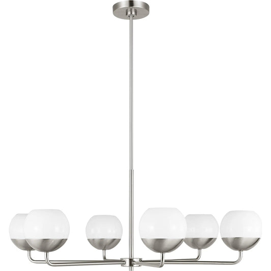 Alvin Six Light Chandelier by Visual Comfort & Co.. Made from steel in a unique style.