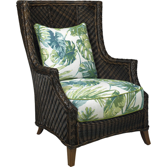 Wing Chair by Tommy Bahama Home in umber. Made from unique in a coastal style.