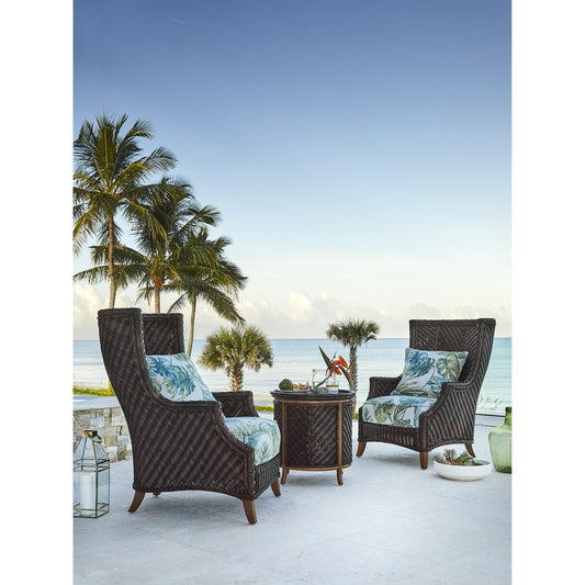 Wing Chair by Tommy Bahama Home in umber. Made from unique in a coastal style.