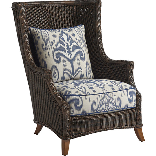 Island Estate Lanai Wing Chair by Tommy Bahama Outdoor in umber. Made from unique in a coastal style.