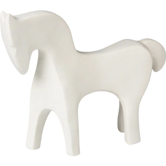 Horse by Global Views in white. Made from ceramic in a eclectic & global style.