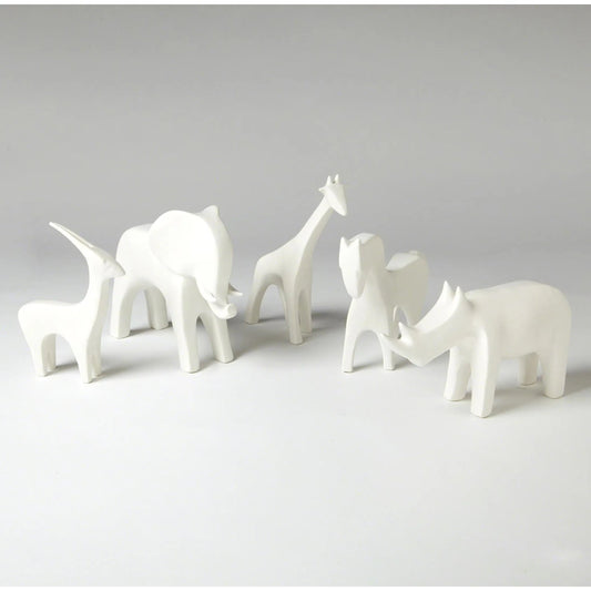 Elephant by Global Views in white. Made from ceramic in a eclectic & global style.