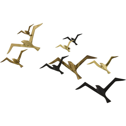 Flock Wall Decor by Global Views. Made from brass in a coastal style.