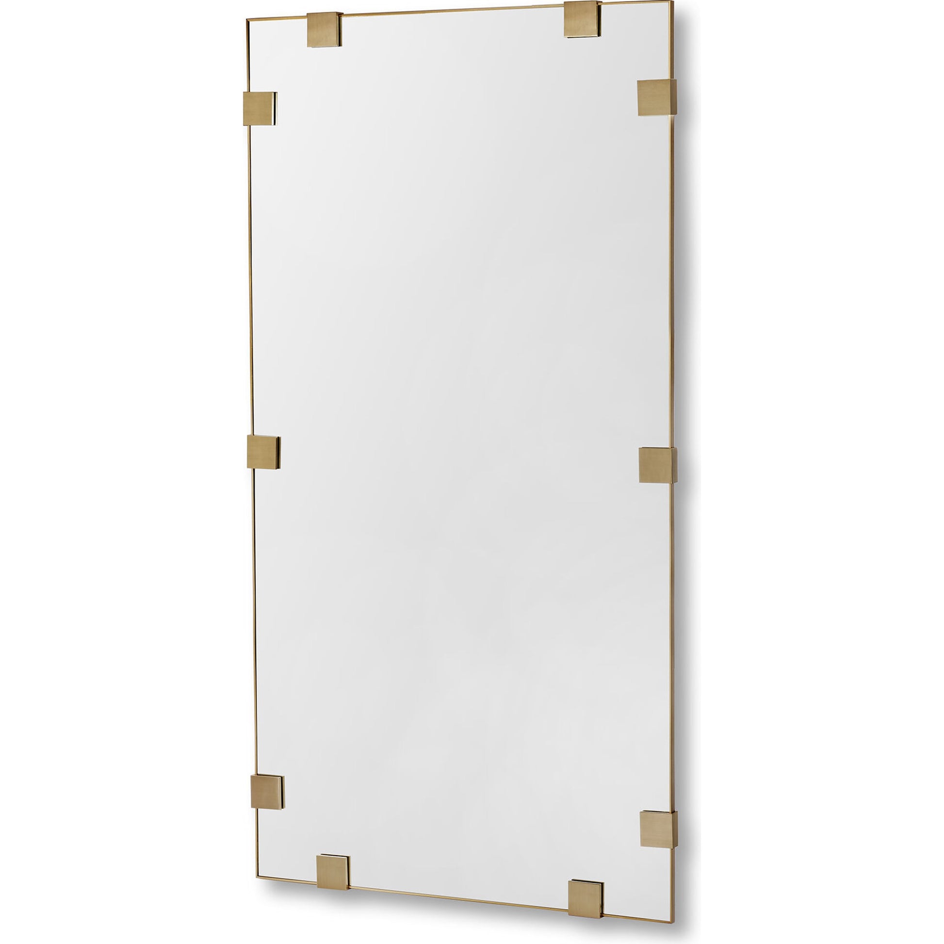 Nippon Floor Mirror by Interlude Home in brushed brass. Made from stainless steel in a modern style.