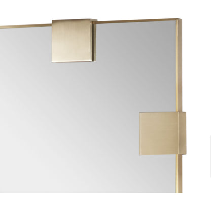 Nippon Floor Mirror by Interlude Home in brushed brass. Made from stainless steel in a modern style.