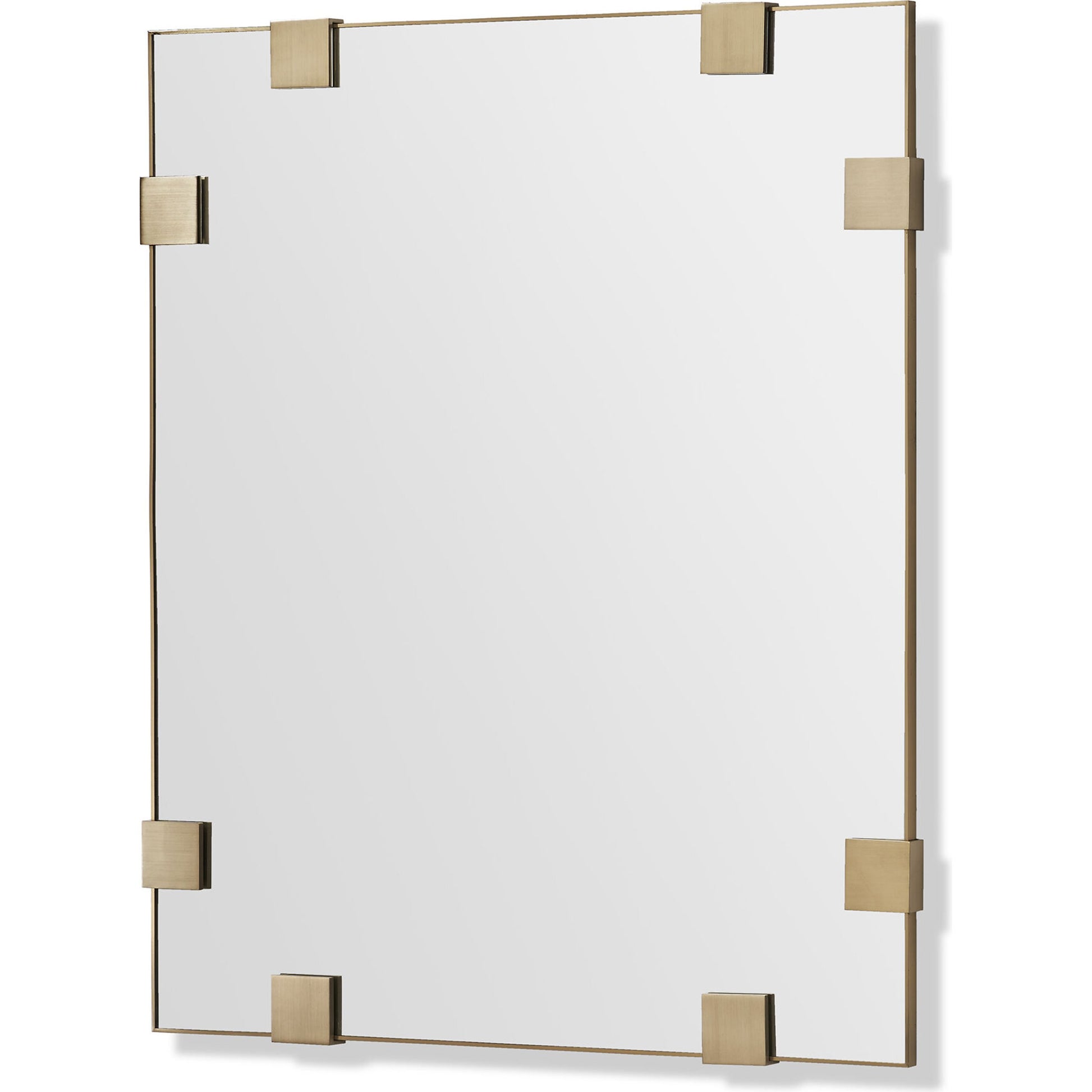 Nippon Mirror by Interlude Home in brushed brass. Made from stainless steel in a modern style.