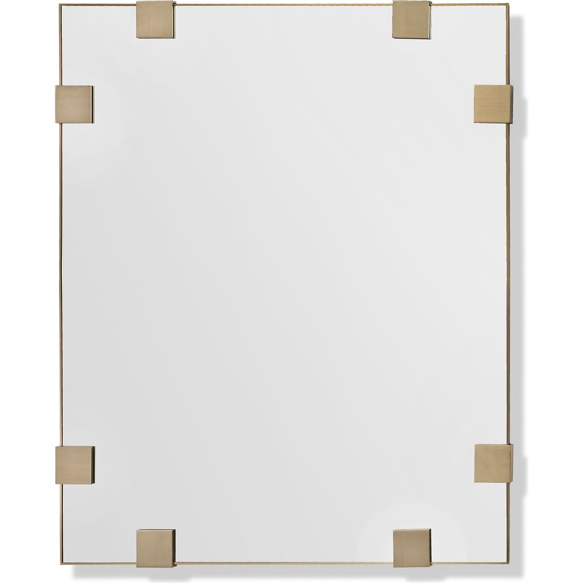 Nippon Mirror by Interlude Home in brushed brass. Made from stainless steel in a modern style.