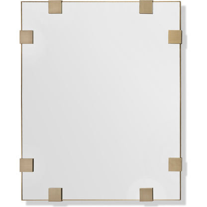 Nippon Mirror by Interlude Home in brushed brass. Made from stainless steel in a modern style.