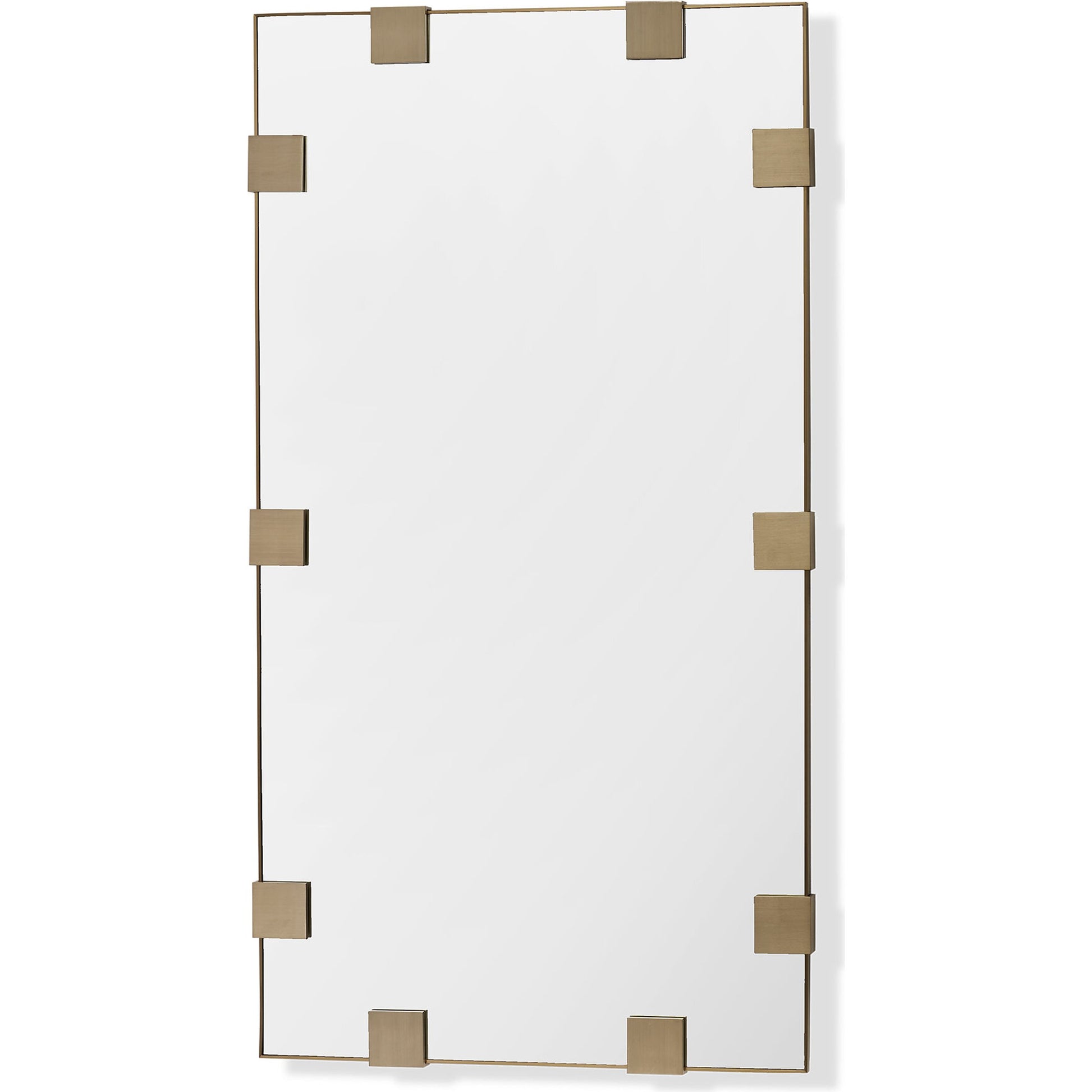 Nippon Mirror by Interlude Home in brushed brass. Made from stainless steel in a modern style.