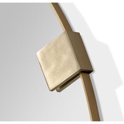 Nippon Round Mirror by Interlude Home in brushed brass. Made from stainless steel, mirror in a modern style.