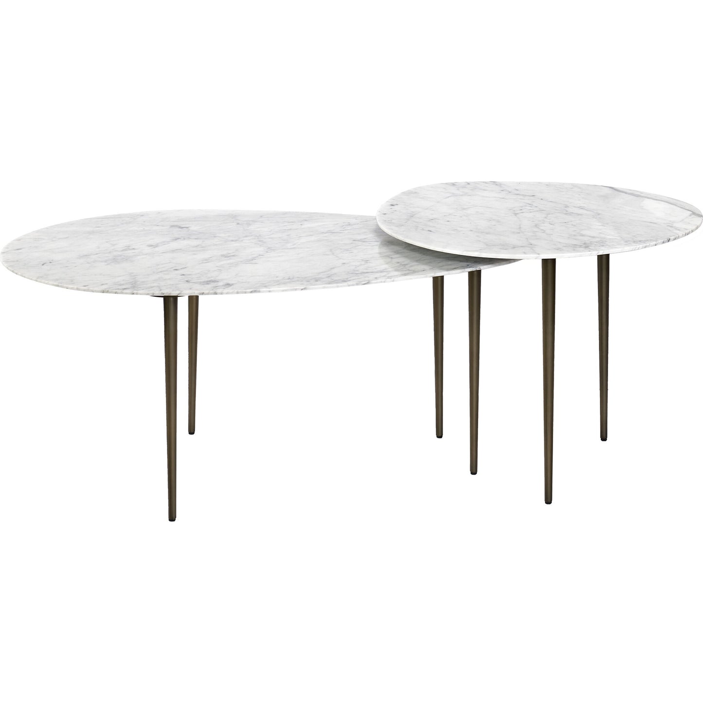 002 SR-904049 | Additional Silo | Alexia Bunching Cocktails by Interlude Home in carrara white, antique bronze. Made from marble, stainless steel in a modern style.