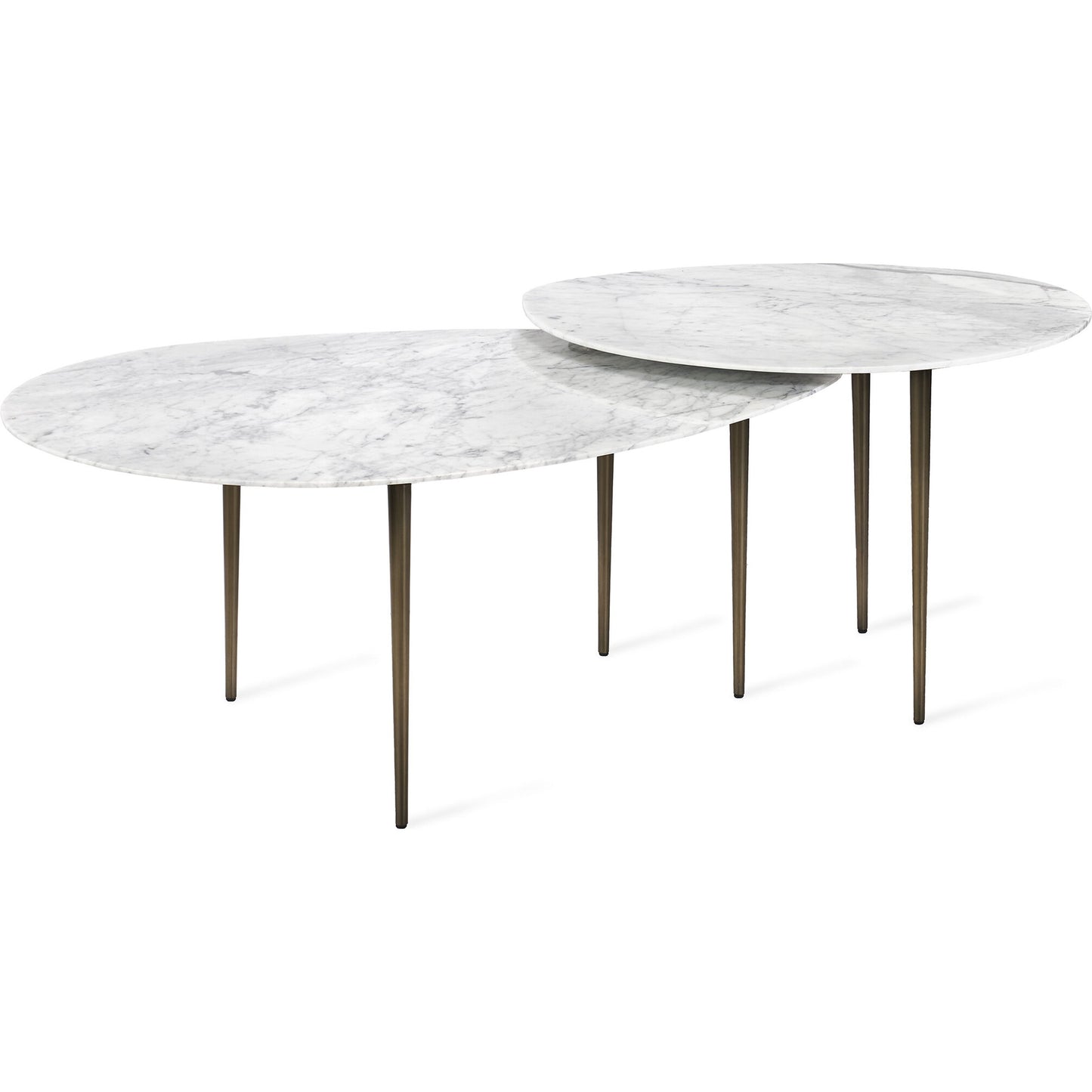 001 SR-904049 | Primary Silo | Alexia Bunching Cocktails by Interlude Home in carrara white, antique bronze. Made from marble, stainless steel in a modern style.