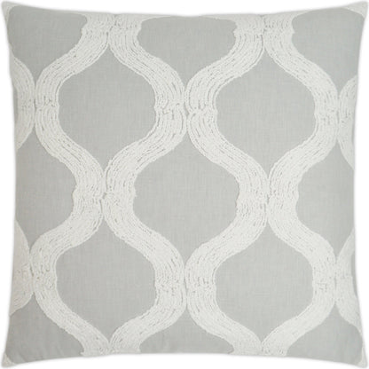 French Twist by DV Kap Home in gray, dove. Made from 52% cotton, 48% polyester, embroidery: 100% polyester in a transitional style.