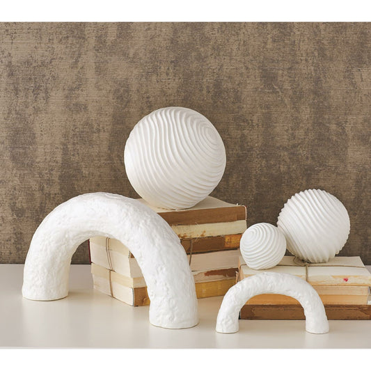 Germain Arch by Global Views in matte white. Made from ceramic in a modern style.