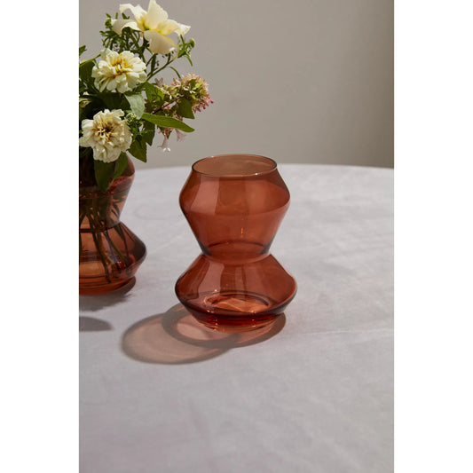 Kigali Vase 2 (Set of 2) by Accent Decor in brown. Made from glass in a modern style.