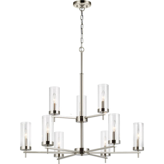 Zire Nine Light Chandelier by Visual Comfort & Co.. Made from steel in a unique style.