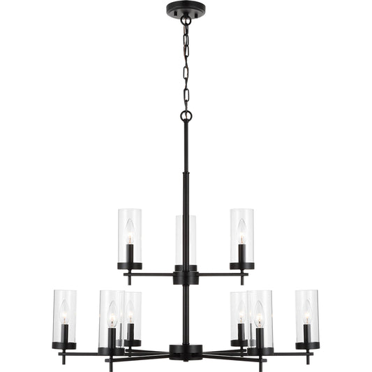 Zire Nine Light Chandelier by Visual Comfort & Co.. Made from steel in a unique style.