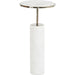 Tall Cored Marble Table by Global Views. Made from brass, marble in a transitional style.