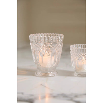 Elsie Votive 4 (Set of 4) by Accent Decor in clear. Made from glass in a unique style.