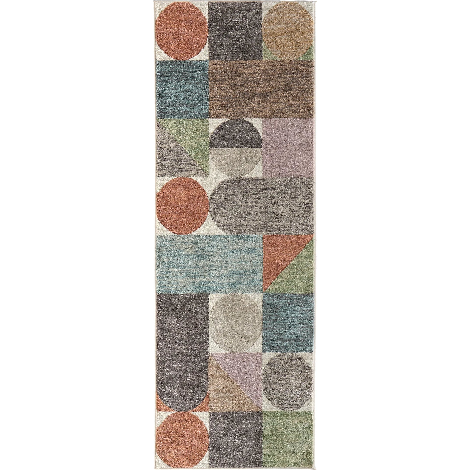 Eden Color Block EDN39QUF Rug by Feizy in ivory, brown, blue. Made from polypropylene in a unique style.