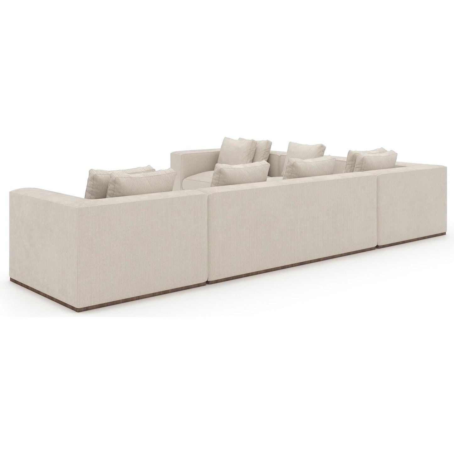 005 SI-2370724 | Additional Silo | Bello 5-Piece Sectional by Caracole in oatmeal and retro walnut. Made from unique in a transitional style.