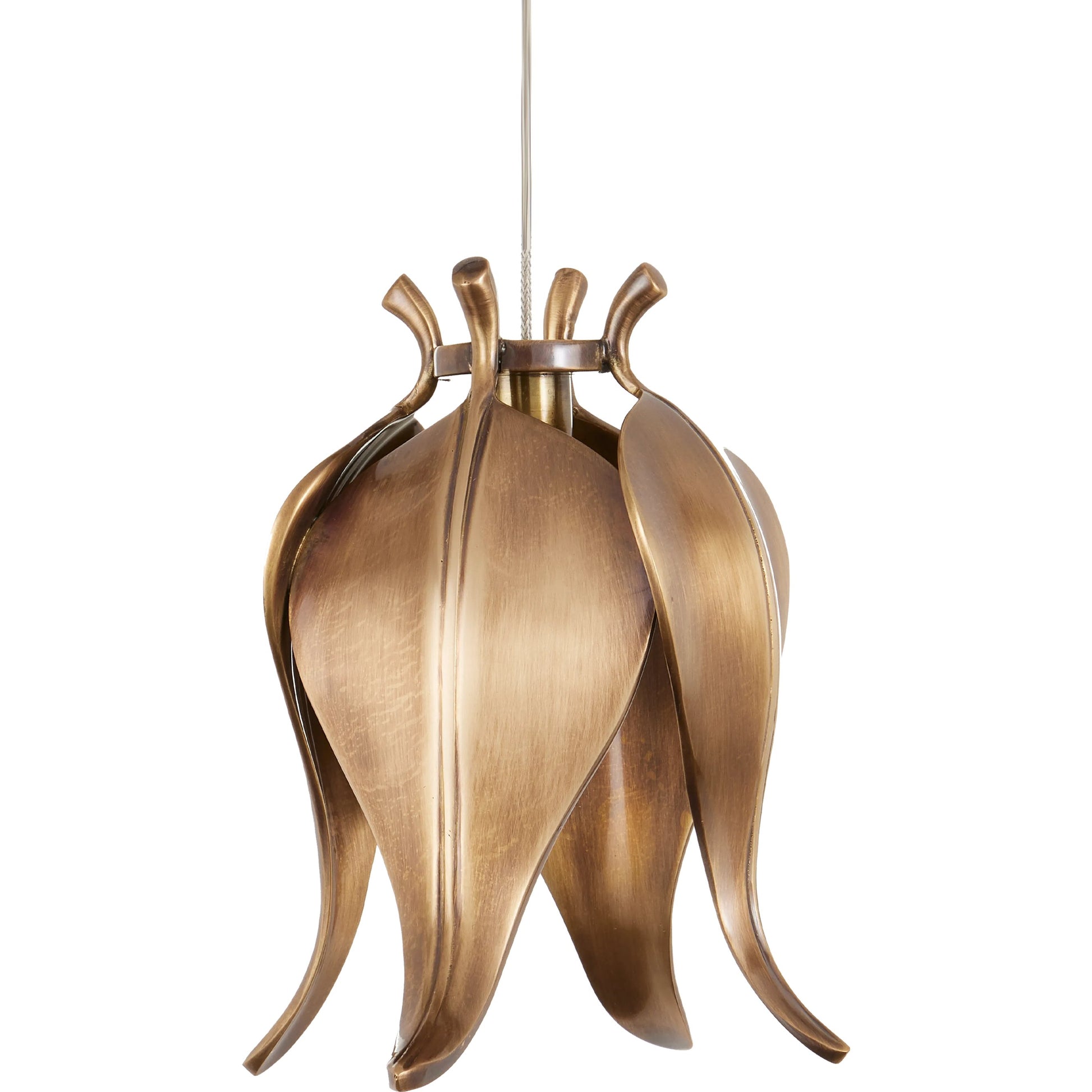 Iota 3-LIGHT Multi-Drop Pendant by Currey and Company in antique brass, silver. Made from brass in a modern style.