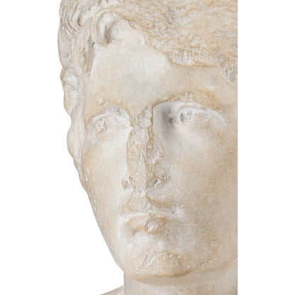 Young Royal Greek Torso by Currey and Company in aged beige, black. Made from composite, metal in a traditional style.