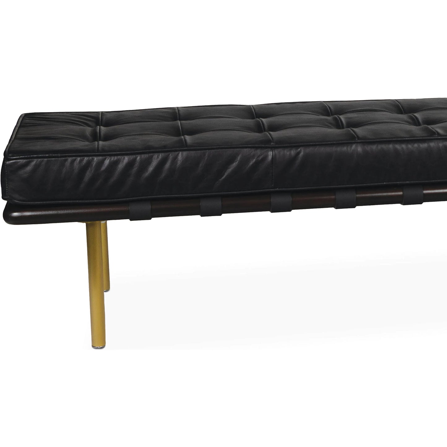 024 SI-2262858 | Closeup | Tufted Gallery Bench by Regina Andrew. Made from leather in a modern style.