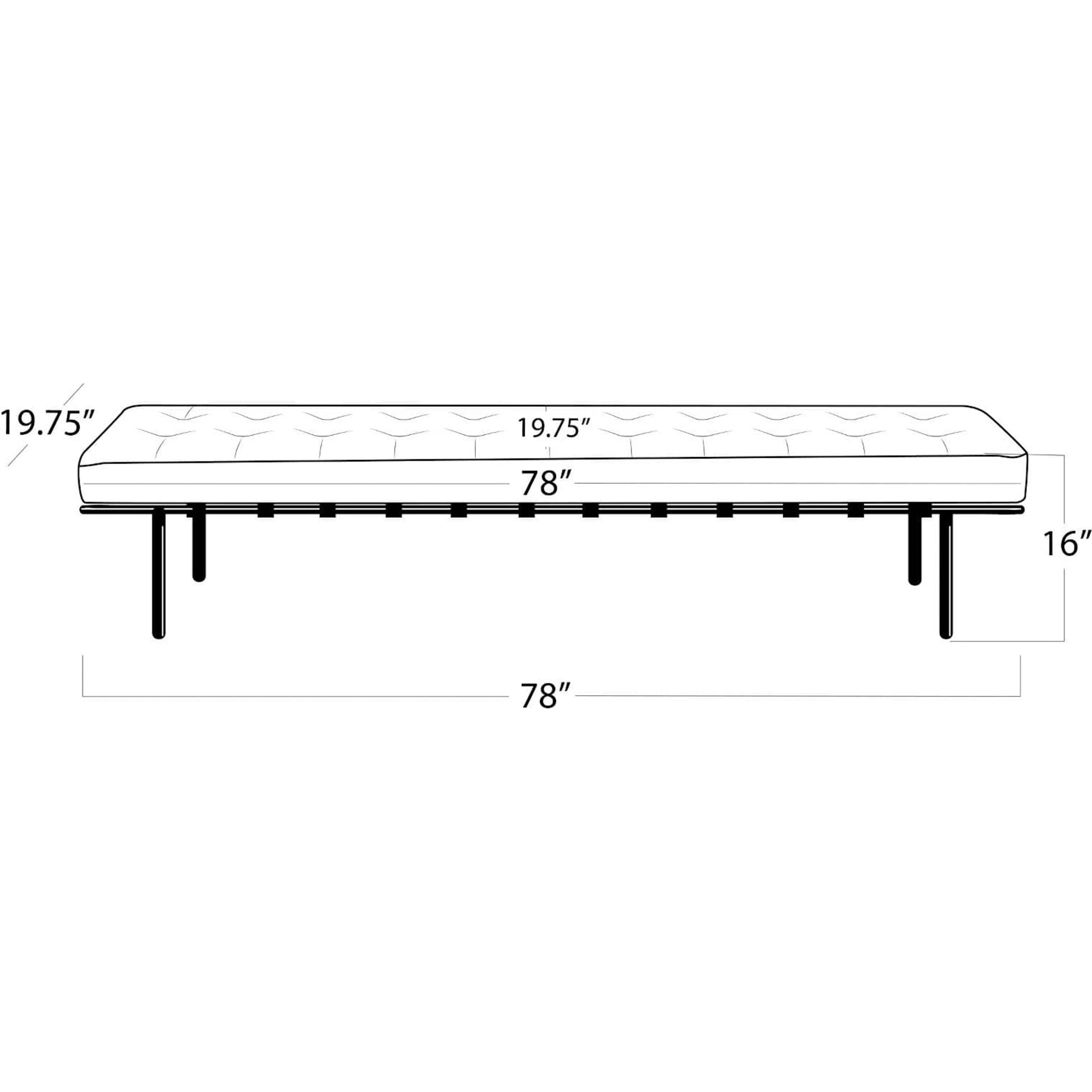 Tufted Gallery Bench by Regina Andrew. Made from leather in a modern style.
