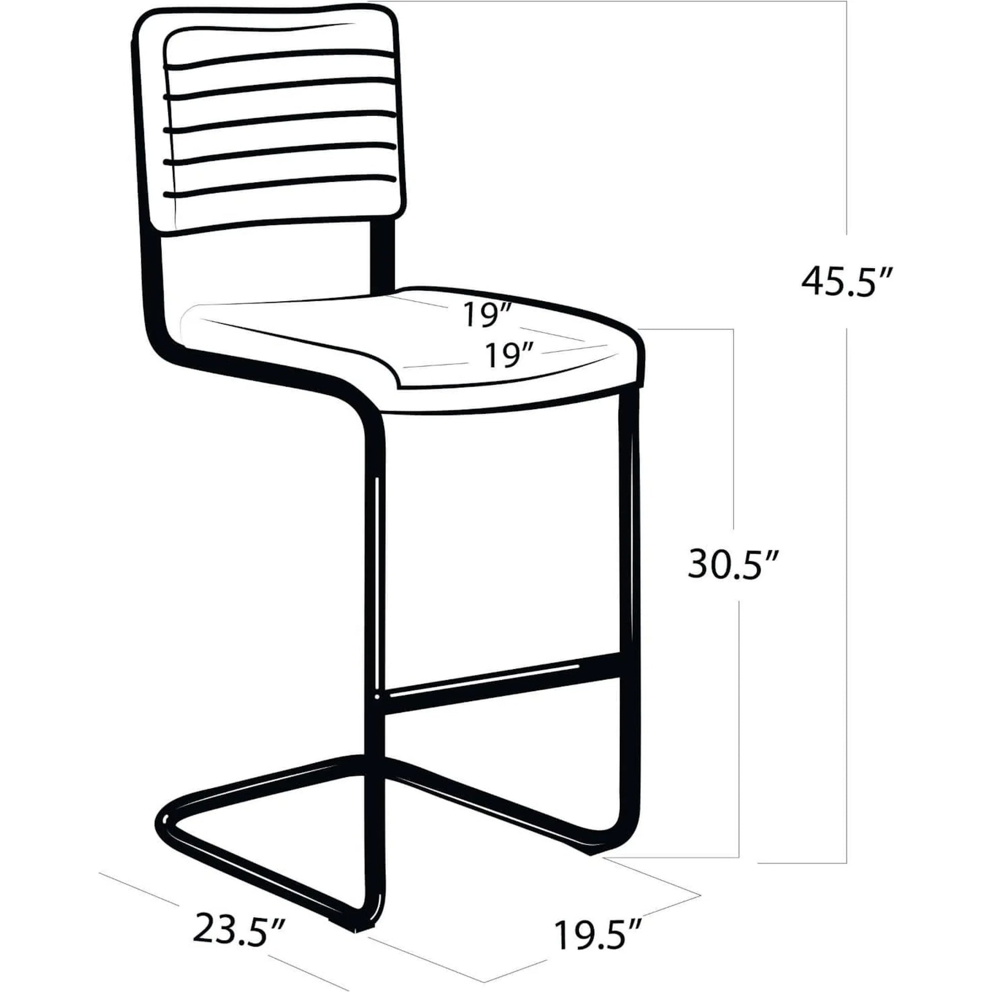 Dylan Bar Stool (Set of 2) by Regina Andrew. Made from leather in a modern style.