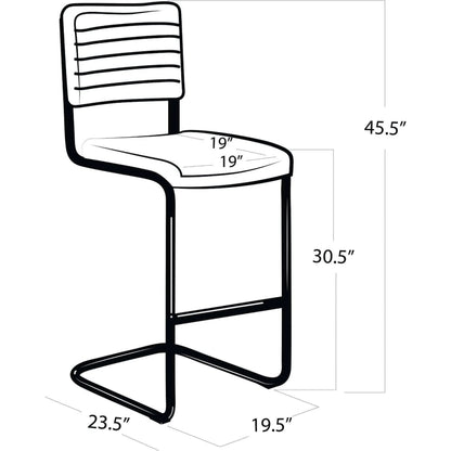 Dylan Bar Stool (Set of 2) by Regina Andrew. Made from leather in a modern style.