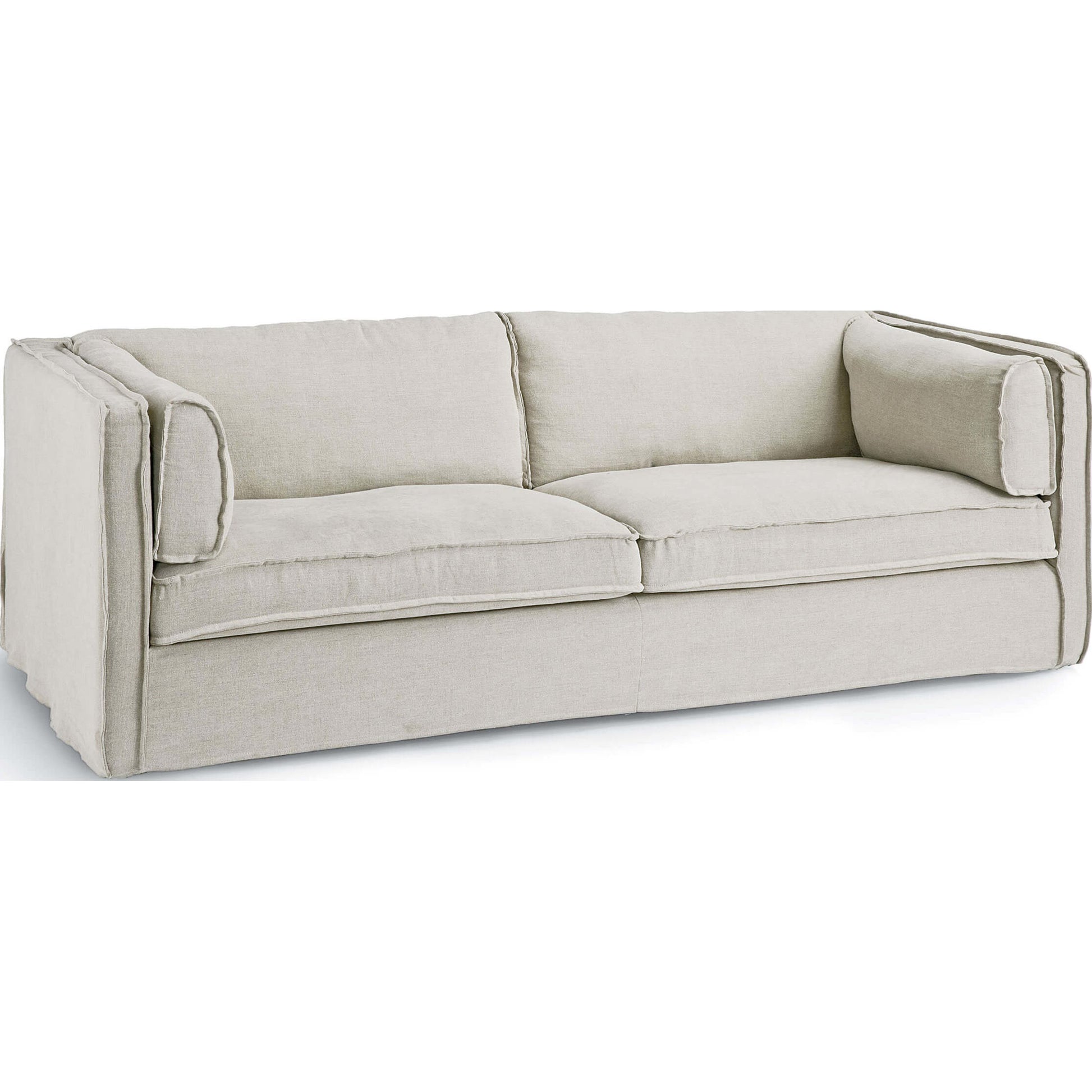 Gypsy Sofa by Regina Andrew in white, natural. Made from leather in a modern style.