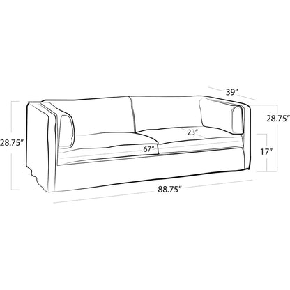 Gypsy Sofa by Regina Andrew in white, natural. Made from leather in a modern style.