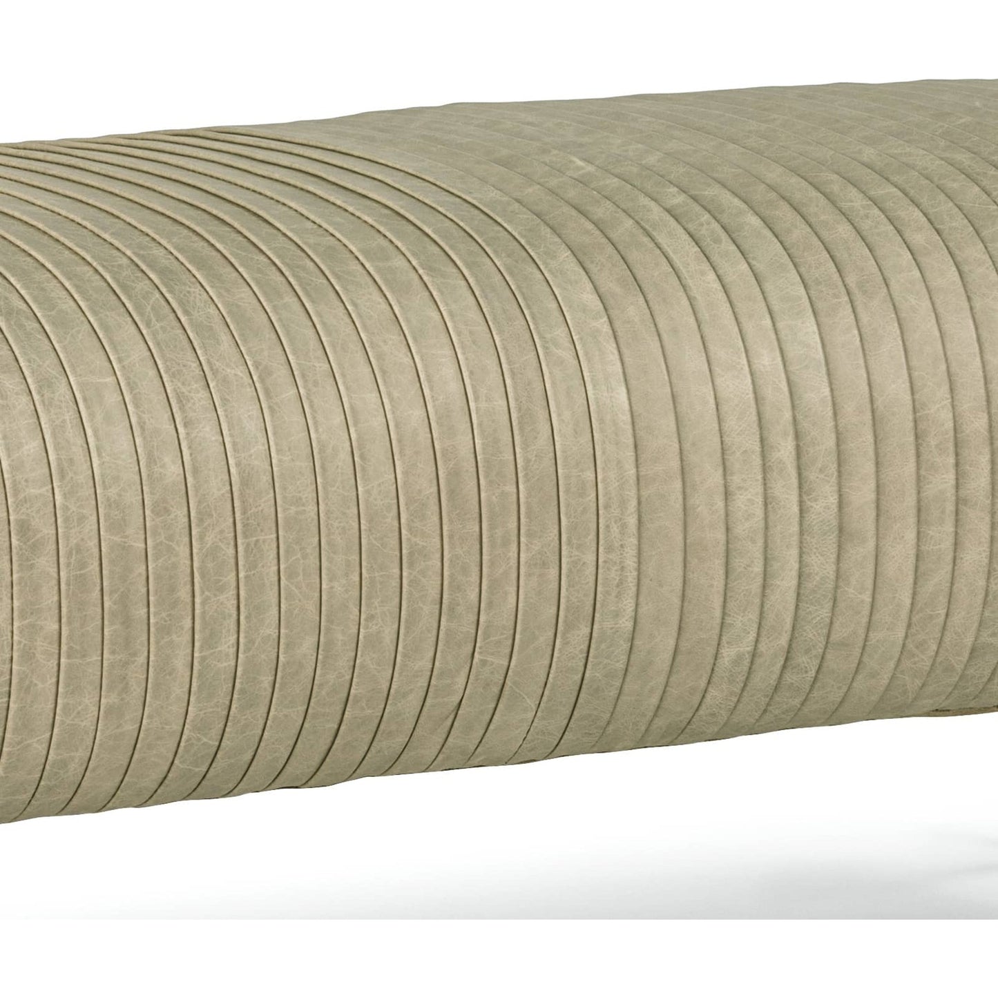 006 S-341478 | Closeup | Beretta Leather Bench by Regina Andrew in white, natural and cappuccino. Made from leather in a modern style.