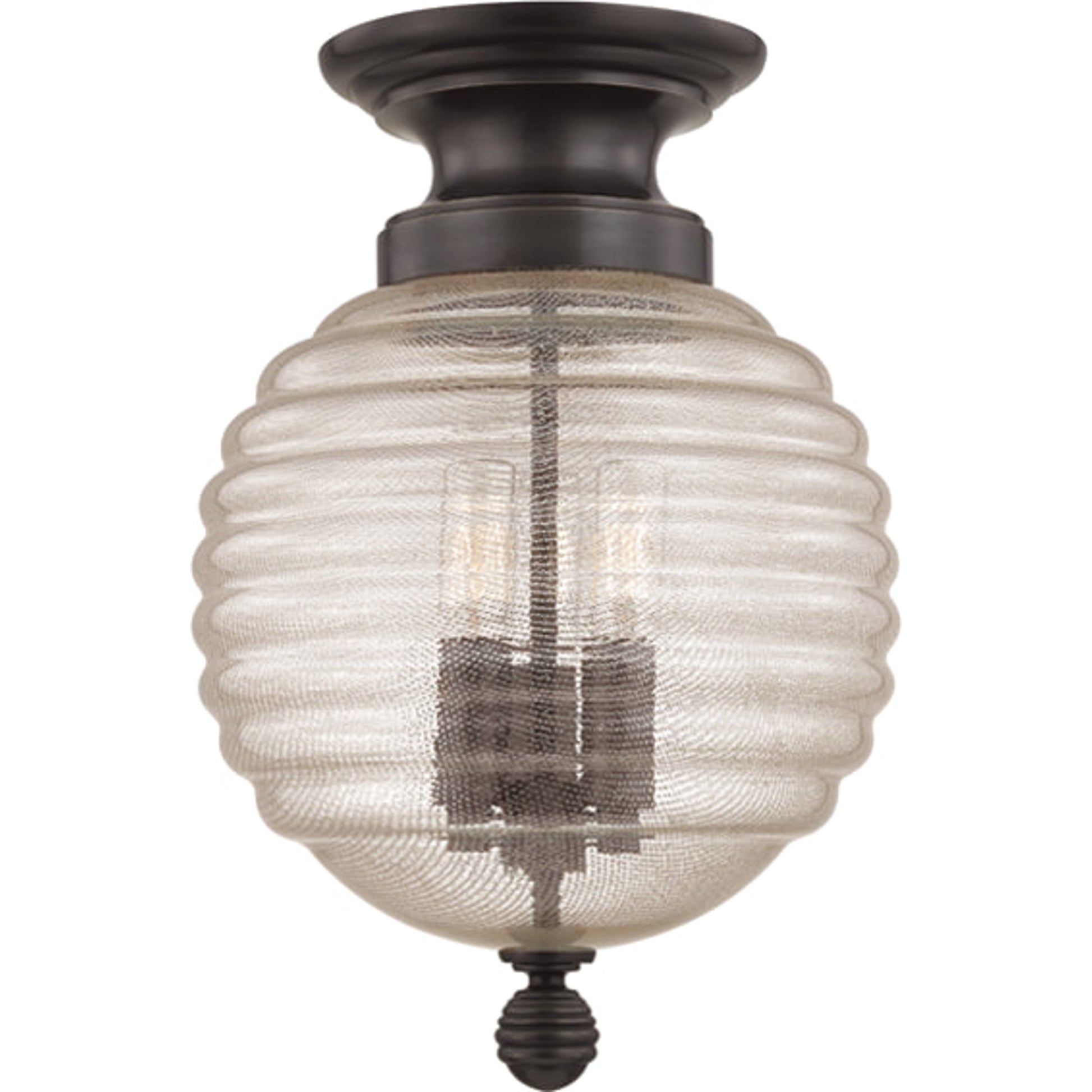 Coolidge Flush Mount by Hudson Valley in aged brass. Made from steel in a transitional style.