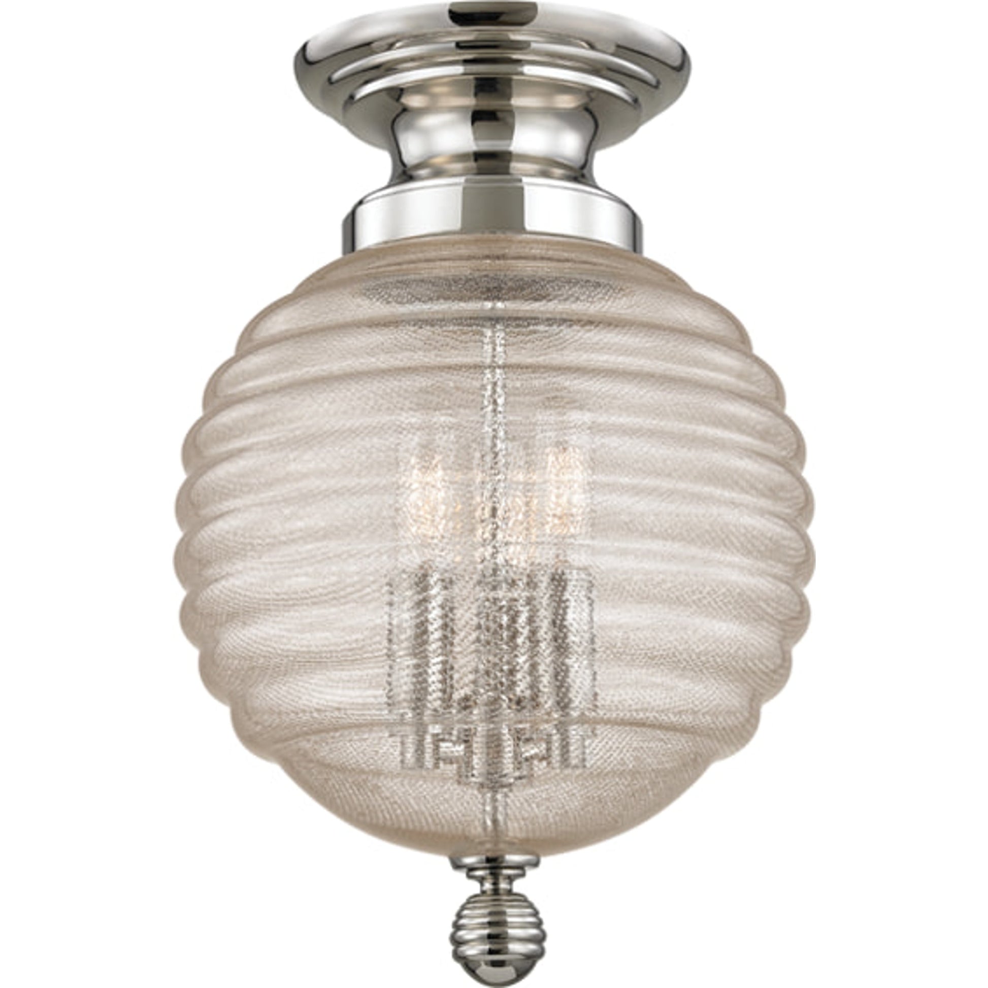 Coolidge Flush Mount by Hudson Valley in aged brass. Made from steel in a transitional style.