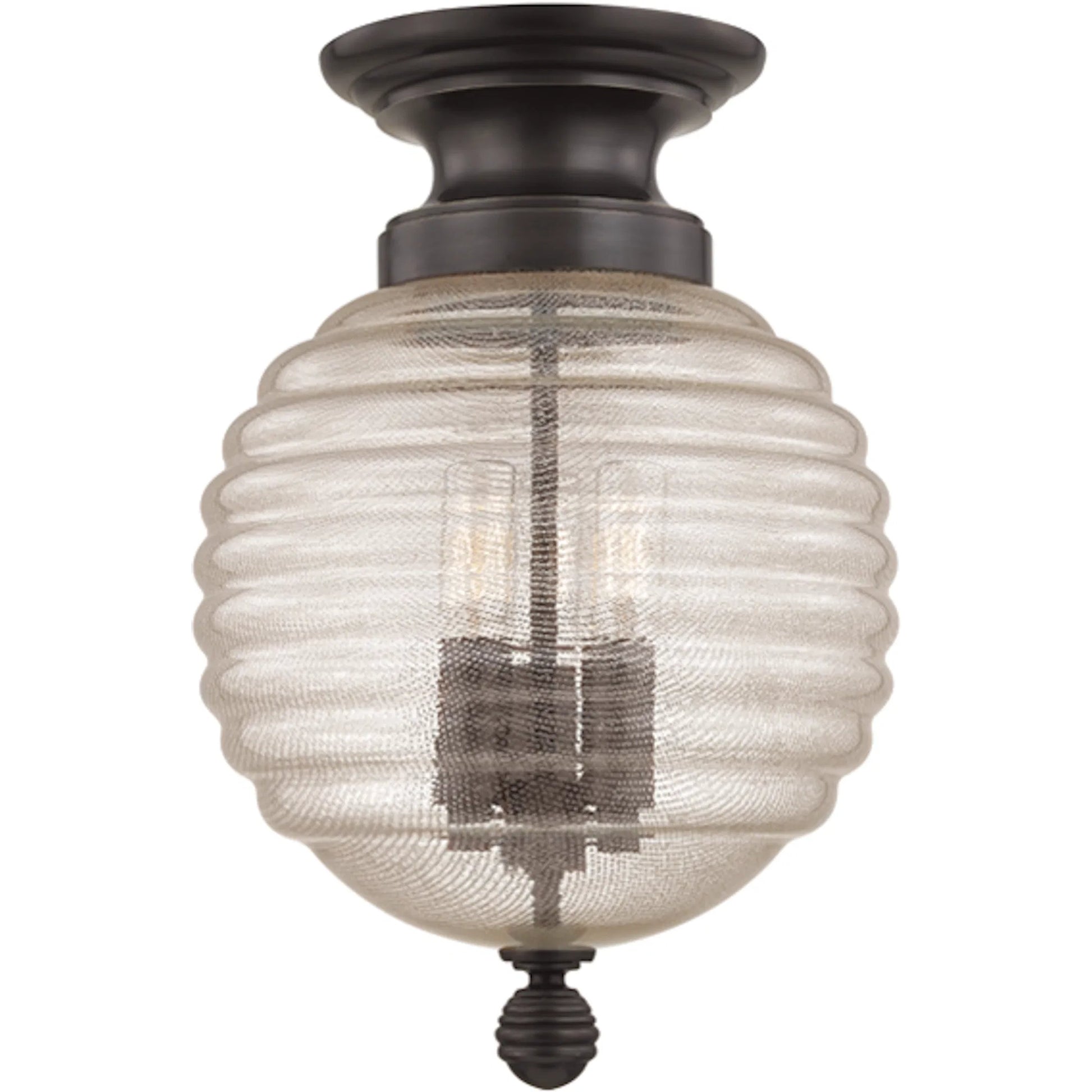 Coolidge Flush Mount by Hudson Valley in aged brass. Made from steel in a transitional style.