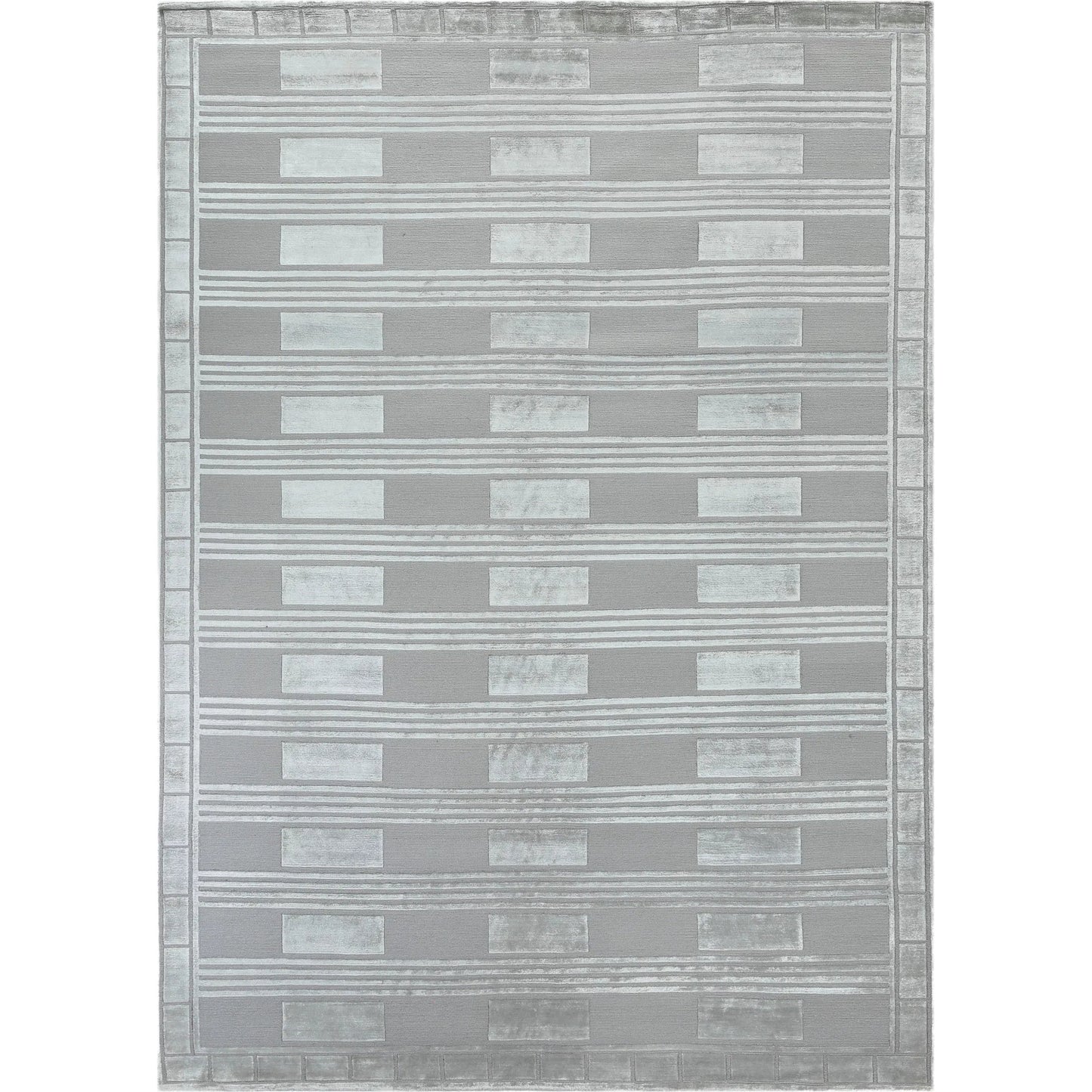 001 SI-2383837,SI-2383838,SI-2383839,SI-2383840 | Primary Silo | Metro Pattern Velvet Rug by Exquisite Rugs in ivory. Made from wool, viscose in a unique style.