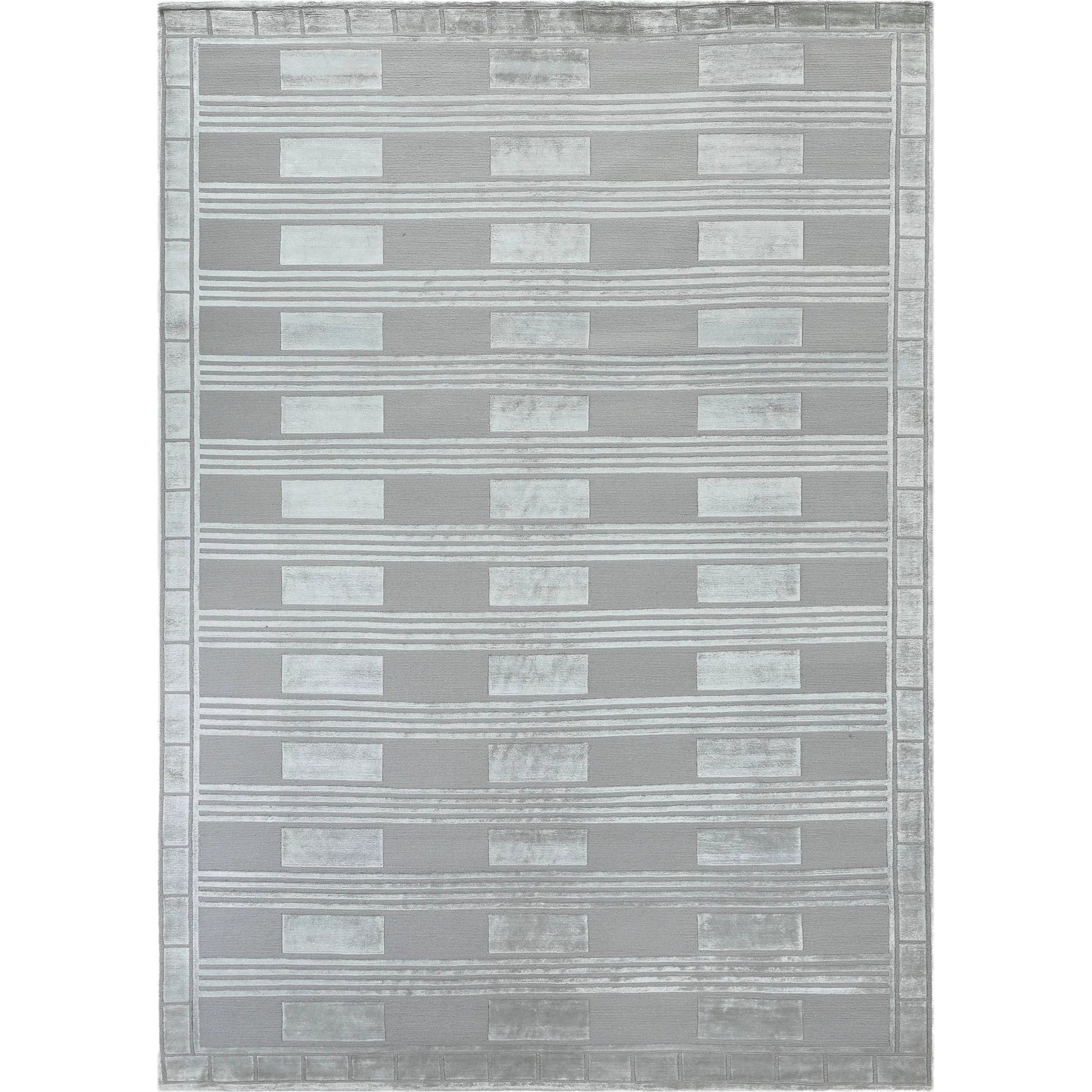 Metro Pattern Velvet Rug by Exquisite Rugs in ivory. Made from wool, viscose in a unique style.