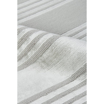 Metro Pattern Velvet Rug by Exquisite Rugs in ivory. Made from wool, viscose in a unique style.