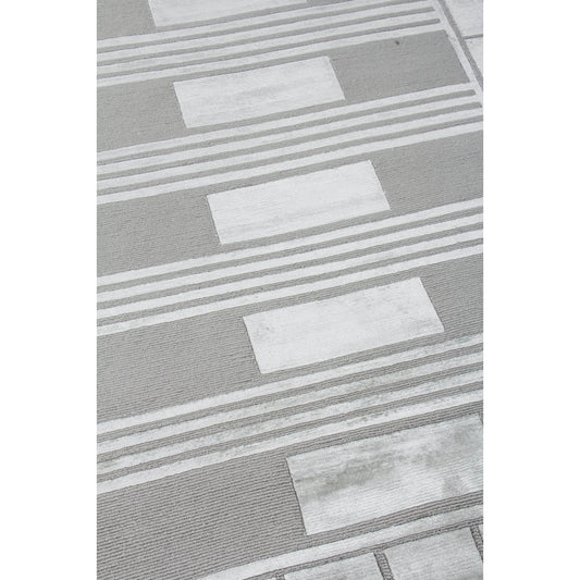 Metro Velvet 3201 Rug by Exquisite Rugs in ivory. Made from wool, viscose in a unique style.